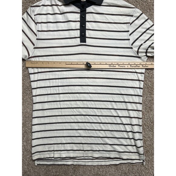 lululemon athletica Black and White Striped Polo Shirt - Picture 11 of 14
